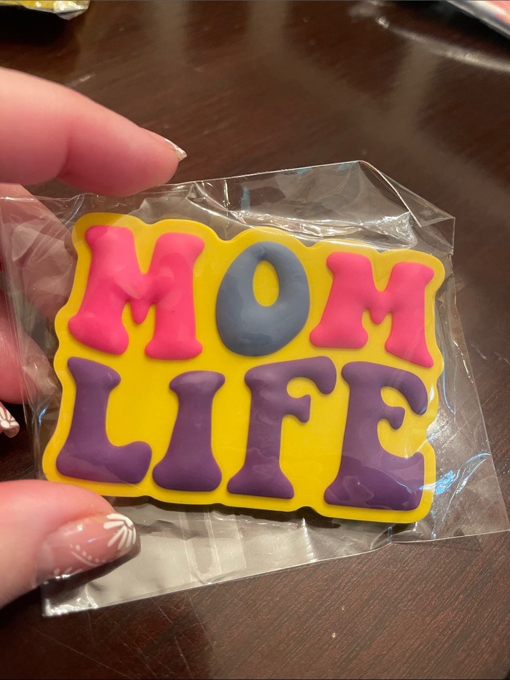 MOM LIFE Colorful Bogg Bag Charm nwt
